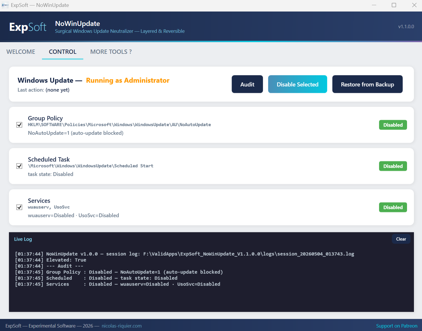 ExpSoft NoWinUpdate