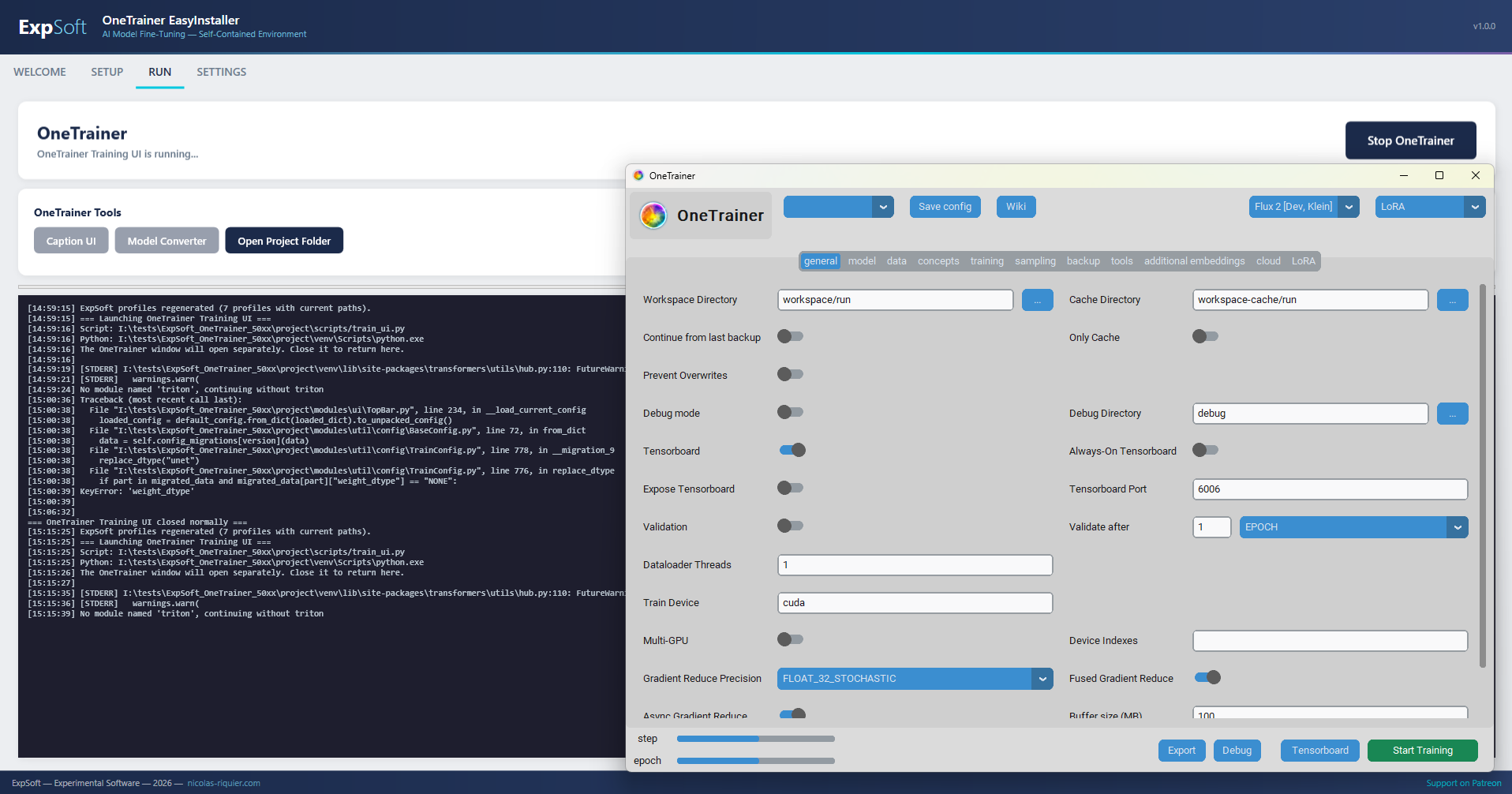 ExpSoft OneTrainer